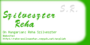 szilveszter reha business card